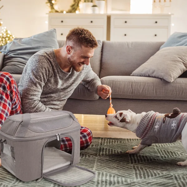 kf S0761d4390c9a4b7b8eba5af45412bbf4S Pet Backpack Breathable Cat Carrier Bag Travel Airline Approved Transport Bag For Small Dogs and Cats Breathable Pet Carrier Backpack for Small Dogs & Cats - Airline Approved