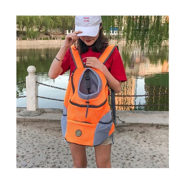 kf Sad5f6197a60b4ea7aa3b68e03b4fe353N New Double Shoulder Portable Travel Backpack Outdoor Pet Dog Carrier Bag Pet Dog Front Bag Mesh Double Shoulder Pet Carrier Backpack: Travel Comfort for You & Your Dog