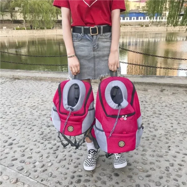 kf Sba3f8c1fdf9e48508545150674fc05864 New Double Shoulder Portable Travel Backpack Outdoor Pet Dog Carrier Bag Pet Dog Front Bag Mesh Double Shoulder Pet Carrier Backpack: Travel Comfort for You & Your Dog