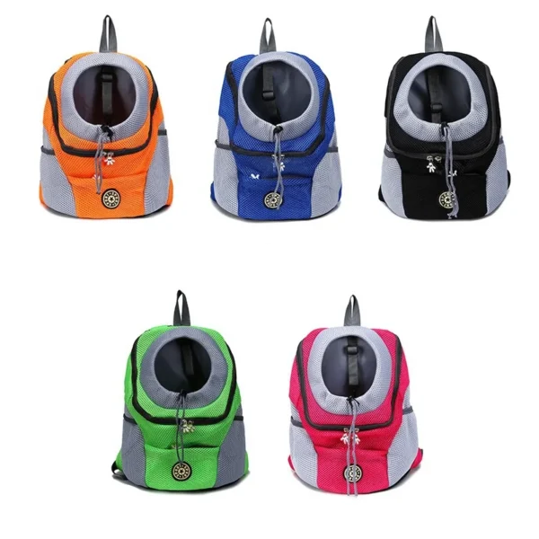kf Sebcf504a5ad2404c8daedffc483c63a9G New Double Shoulder Portable Travel Backpack Outdoor Pet Dog Carrier Bag Pet Dog Front Bag Mesh Double Shoulder Pet Carrier Backpack: Travel Comfort for You & Your Dog