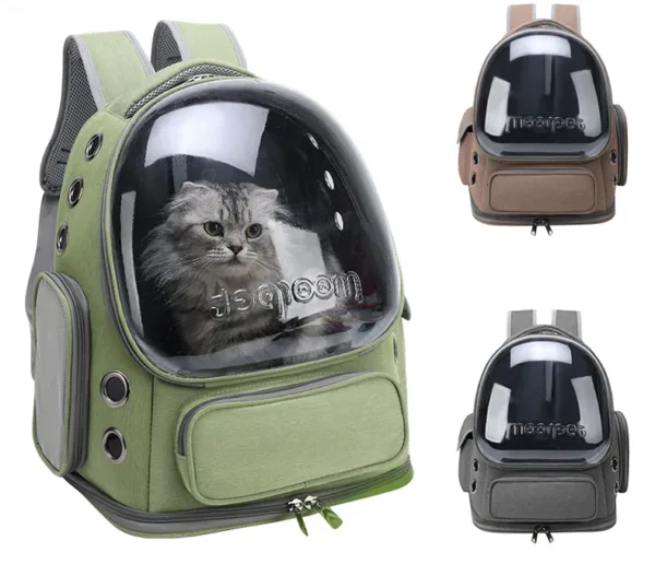 kf S26e60ca00c3e457081357568db456ceaW Transparent Pet Cat Carrier Bag Outdoor Travel Backpack for Cats Small Dogs Breathable Cat Carrying Bag e1724149214926 Breathable & Transparent Cat Carrier Backpack for Small Pets