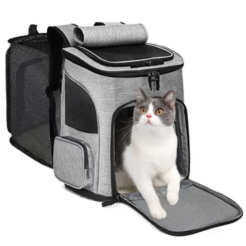 kf S2ecc3b95615b42eeaa3395f8e7510be4E Pet Supplies Out Puppy Backpack Expandable Pet Bag Large Capacity Breathable Portable Cat Backpack Foldable Dog Home