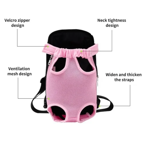 kf S3239eb11e22b4cbf92c6d0a527782108q 1PC Adjustable Pet Cat Chest Backpack For Outdoor Carrying Mesh Ventilation For Hiking Camping Trips Sling Home