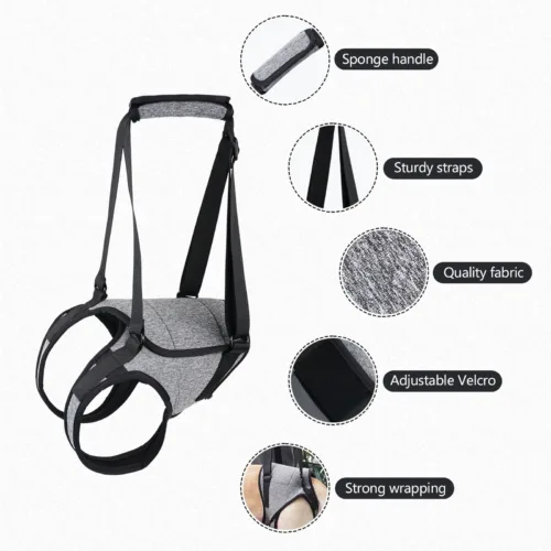 kf Sbde06bfb9fe644f38b197fbc40b5449dZ Dog Lift Harness for Large Dogs Soft Padded Adjustable Dog Back Leg Sling for Old Disabled Home