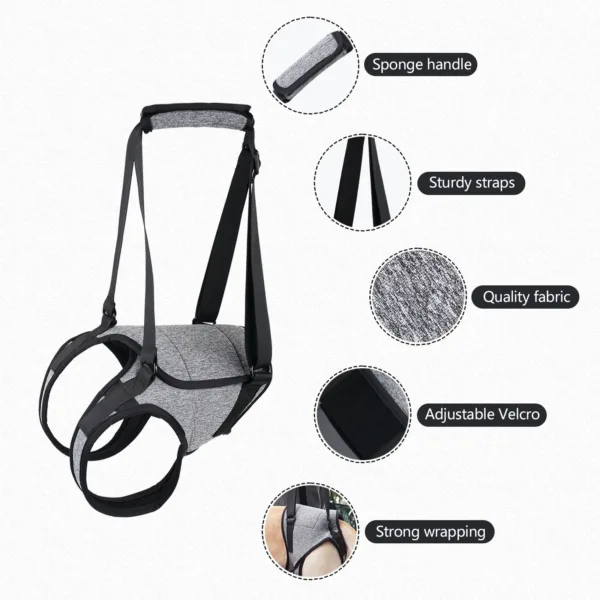 kf Sbde06bfb9fe644f38b197fbc40b5449dZ Dog Lift Harness for Large Dogs Soft Padded Adjustable Dog Back Leg Sling for Old Disabled Dog Lift Harness for Senior & Disabled Dogs