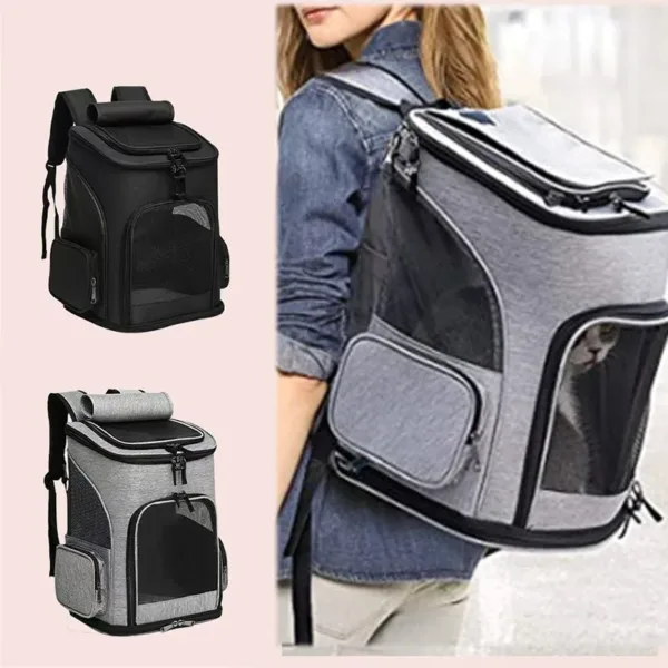 kf Sf7d5f4dd1b7d48d89b8549792cef485eM Pet Supplies Out Puppy Backpack Expandable Pet Bag Large Capacity Breathable Portable Cat Backpack Foldable Dog Ultimate Comfort Expandable Pet Backpack for Cats and Small Dogs