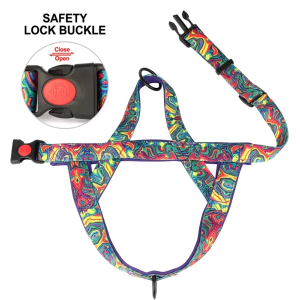 kf S07271e68db214b74b49e7a68d8551beeK Quick Control Dog Harness With Handle No Pull Nylon Dogs Vest Harness Colorfull Print Pet Harness Smart No-Pull Adjustable Quick Control Dog Harness with Handle