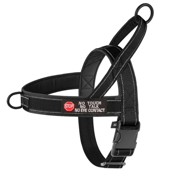 kf S1c818a37765d4213bbc29710df07d4e96 Reflective Nylon Dog Harness Adjustable Pet Walking Training Harness Vest No Pull For Medium Large Dogs Reflective Dog Harness – Adjustable Walking and Training