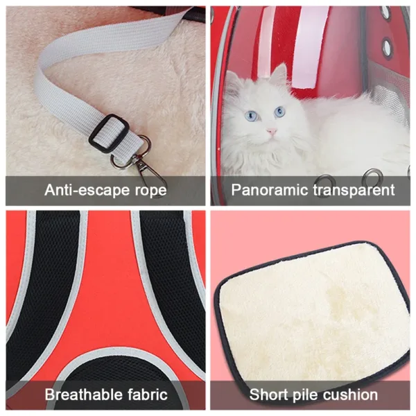 kf S93c88cede1fb409797f7cfce77616b66V Katzen trage tasche Outdoor Haustier Umh ngetasche Tr ger Rucksack atmungsaktive tragbare Reise transparente Tasche f Luxury Breathable Panoramic Pet Backpack for Cats and Small Dogs