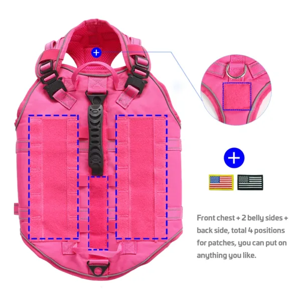 kf Sbbc14c39027b48bdb648c10f4191e1b5F Tactical Dog Training Vest No Pull Military Harness Adjustable Dog Hiking Harness Working Vest For Medium Tactical Reflective Dog Training Vest – No Pull Military Harness