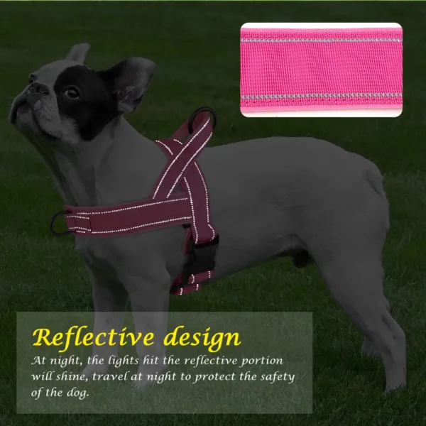 kf Sc4bc59c900d64739a3bc8e26fb1c3088a Reflective Nylon Dog Harness Adjustable Pet Walking Training Harness Vest No Pull For Medium Large Dogs Reflective Dog Harness – Adjustable Walking and Training