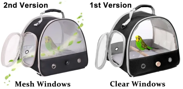 kf Sc81e9afefeee46c18241fe861c49bb4cs Tragbare klare Vogel Papagei Transport k fig atmungsaktive Vogel tr ger Reisetasche kleines Haustier Zugang Fenster Transparent Bird Carrier Cage – Perfect Travel Bag for Small Birds & Pets