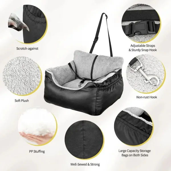 kf Scb89e09b972641bd9935c7ba05bb3254C Pet Car Seat for Large Medium Dogs Washable Dog Booster Pet Car Seat Detachable Dog Bed Washable Dog Car Seat for Large & Medium Dogs