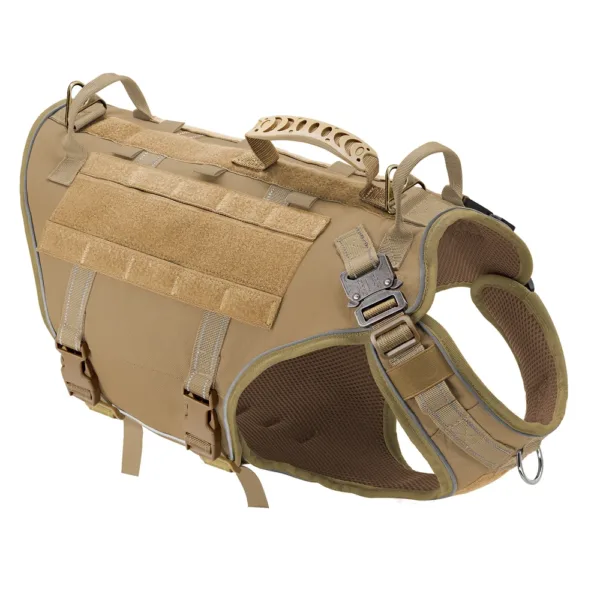 kf Se0bf133a72de41429f461dd5b7b8775fu Tactical Dog Training Vest No Pull Military Harness Adjustable Dog Hiking Harness Working Vest For Medium Tactical Reflective Dog Training Vest – No Pull Military Harness