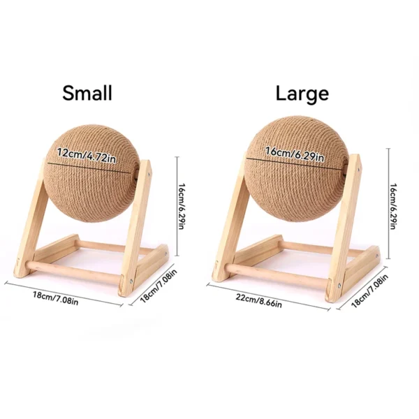 kf H4688693051a545f1a4af8f50e2f08443g Cat Scratching Ball Toy Kitten Sisal Rope Ball Board Grinding Paws Toys Cats Scratcher Wear resistant Sisal Rope Scratching Ball Cat Toy – Durable and Fun for Grinding Paws