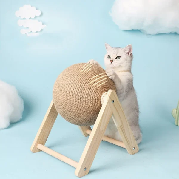 kf H5c59e54a190649659877ad47b8d55753Z Cat Scratching Ball Toy Kitten Sisal Rope Ball Board Grinding Paws Toys Cats Scratcher Wear resistant Sisal Rope Scratching Ball Cat Toy – Durable and Fun for Grinding Paws