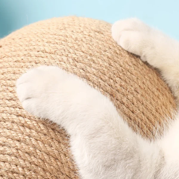kf H92b448bd228244ebbb39786a71556feeq Cat Scratching Ball Toy Kitten Sisal Rope Ball Board Grinding Paws Toys Cats Scratcher Wear resistant Sisal Rope Scratching Ball Cat Toy – Durable and Fun for Grinding Paws