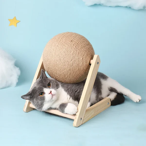 kf Hb6530df84a7341d6983ab932f8462071g Cat Scratching Ball Toy Kitten Sisal Rope Ball Board Grinding Paws Toys Cats Scratcher Wear resistant Sisal Rope Scratching Ball Cat Toy – Durable and Fun for Grinding Paws