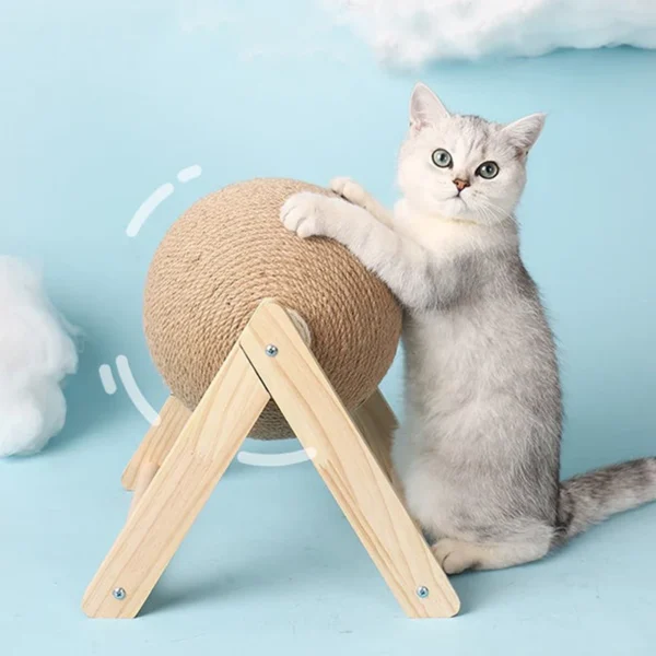 kf Heac402d7c2fa49f78bb3474f66dea9171 Cat Scratching Ball Toy Kitten Sisal Rope Ball Board Grinding Paws Toys Cats Scratcher Wear resistant Sisal Rope Scratching Ball Cat Toy – Durable and Fun for Grinding Paws