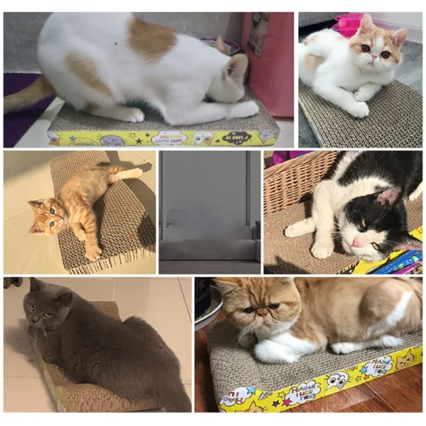 kf S04120a5102fd496dbce786ba29564207Z Cat Toys cat scraper sharpening claw cardboard corrugated board scratch resistant cat scratch board Cat toy Smart Cat Scratching Board - Corrugated Cardboard Sofa Cushion Bed