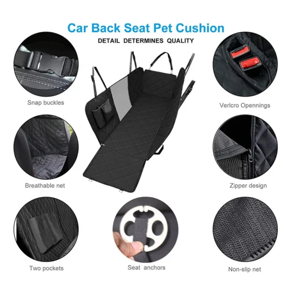 kf S61c49f981b8e402eb336c62973d74a00E 143 153CM Double Zipper Car Pet Seat Pad Waterproof Dirt Resistant Suitable Multiple Models Solid Color Waterproof Double Zipper Car Pet Seat Pad for All Dog Breeds